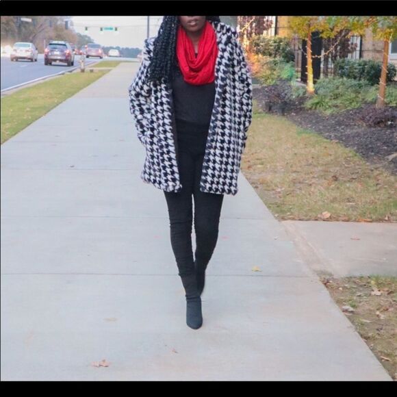 Ellie & Kate Black/White Houndstooth Jacket Sz M NWT - Picture 3 of 9